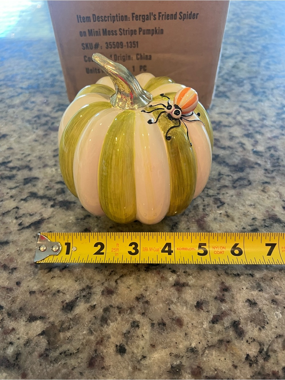 MacKenzie-Childs Fergal's Friend Spider
on Mini Moss Pumpkin. New in box! - Picture 8 of 10